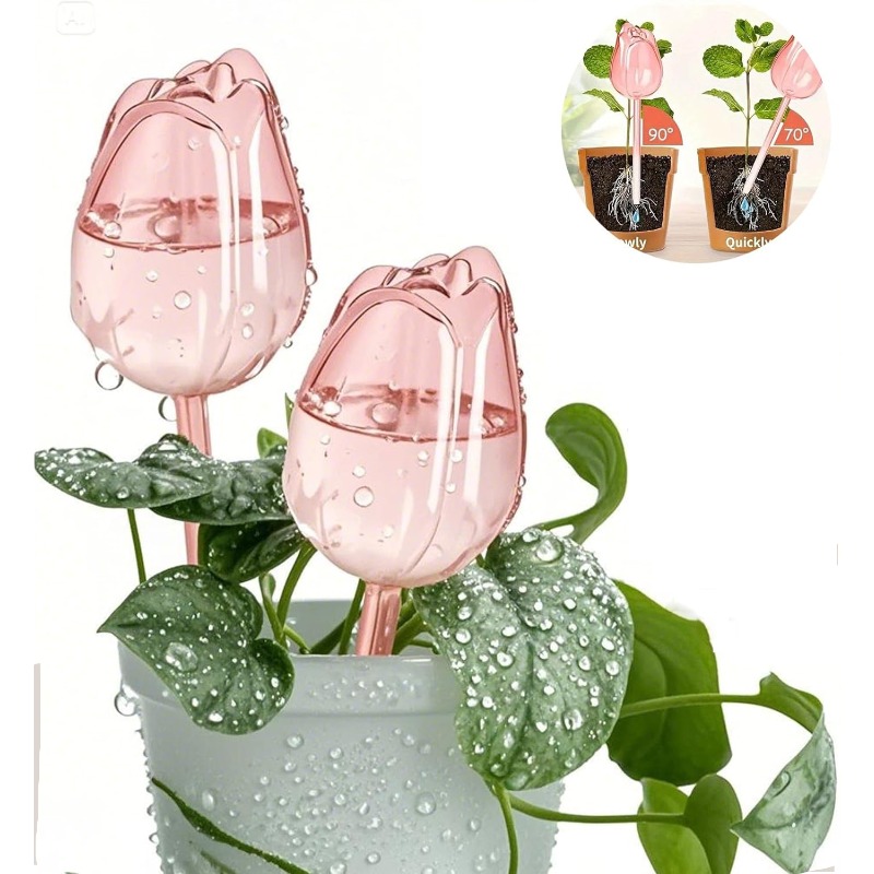 Plant Sensor - كرات سقي نباتات التوليب الوردية، كرة