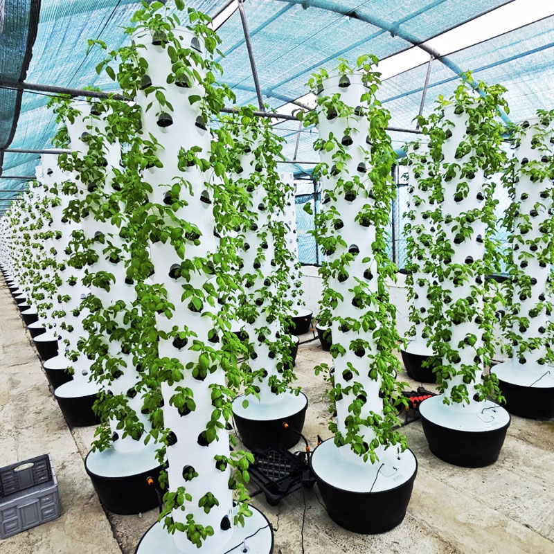 Hydroponic Tower - نظام زراعة عمودي هيدروبونيكي صغير عالي