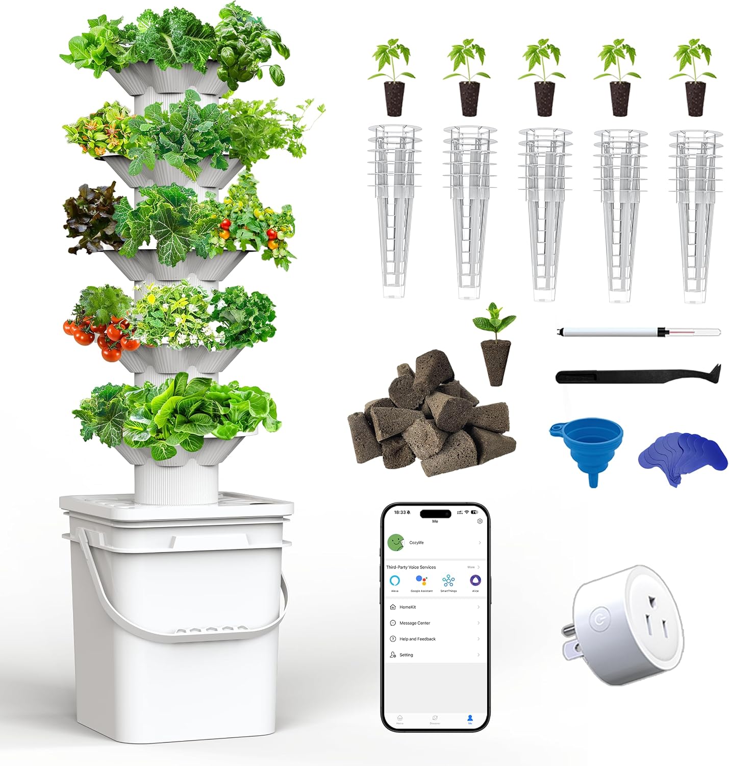 Indoor Garden Kit - نظام زراعة مائية مكون من 5