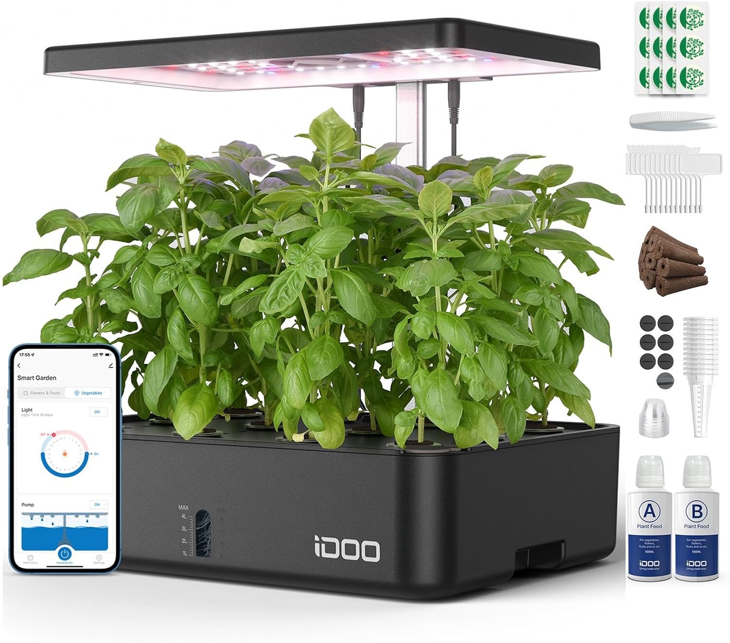 Indoor Garden Kit - نظام زراعة مائية بـ 12 وحدة