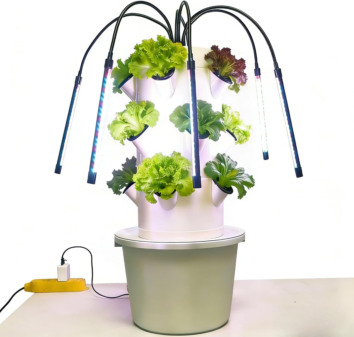 Indoor Garden Kit - نظام زراعة مائية عمودي بثلاث طبقات