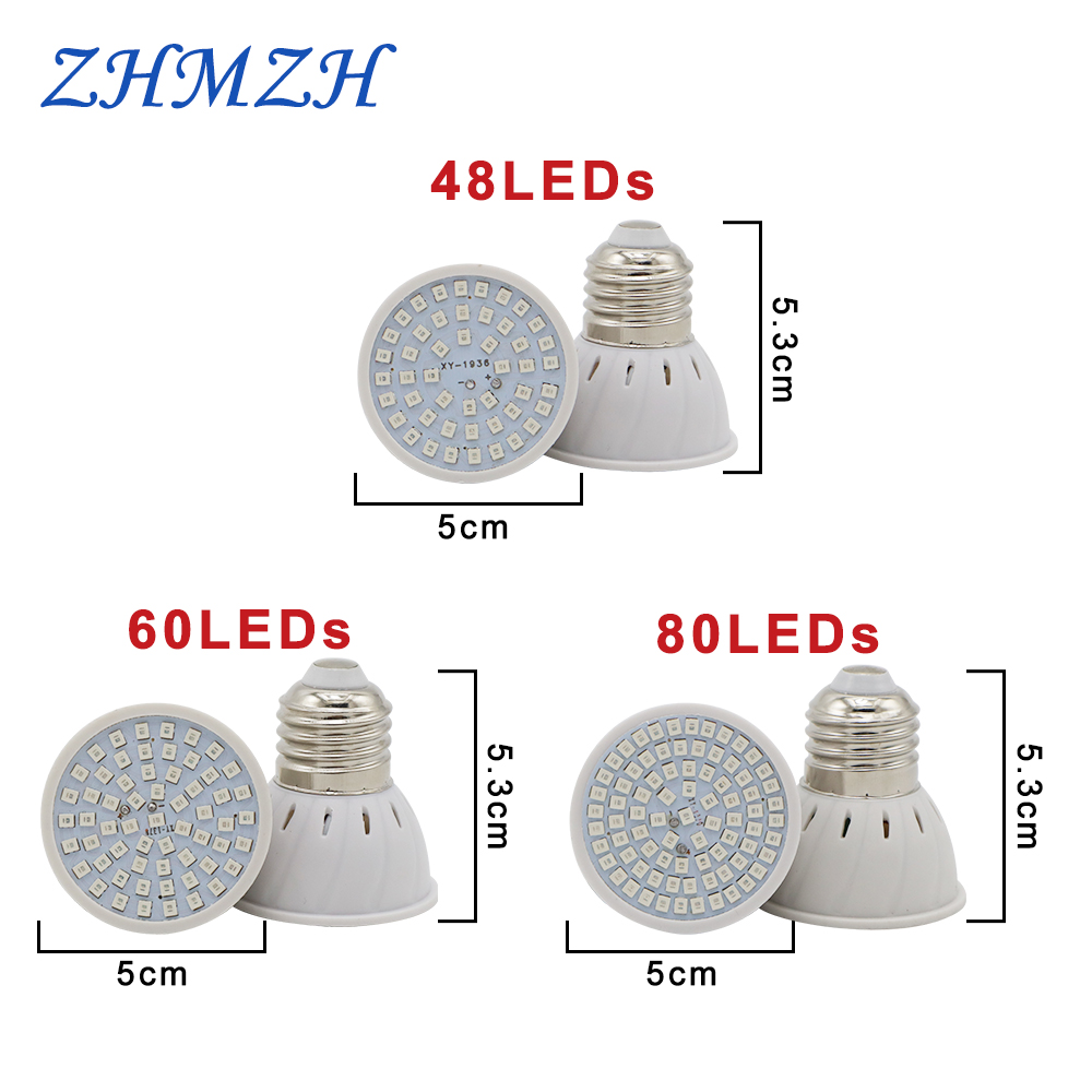 E27 LED النبات تزايد المصباح ا - مراجعة Plant Grow Light Full Spectrum وسعره