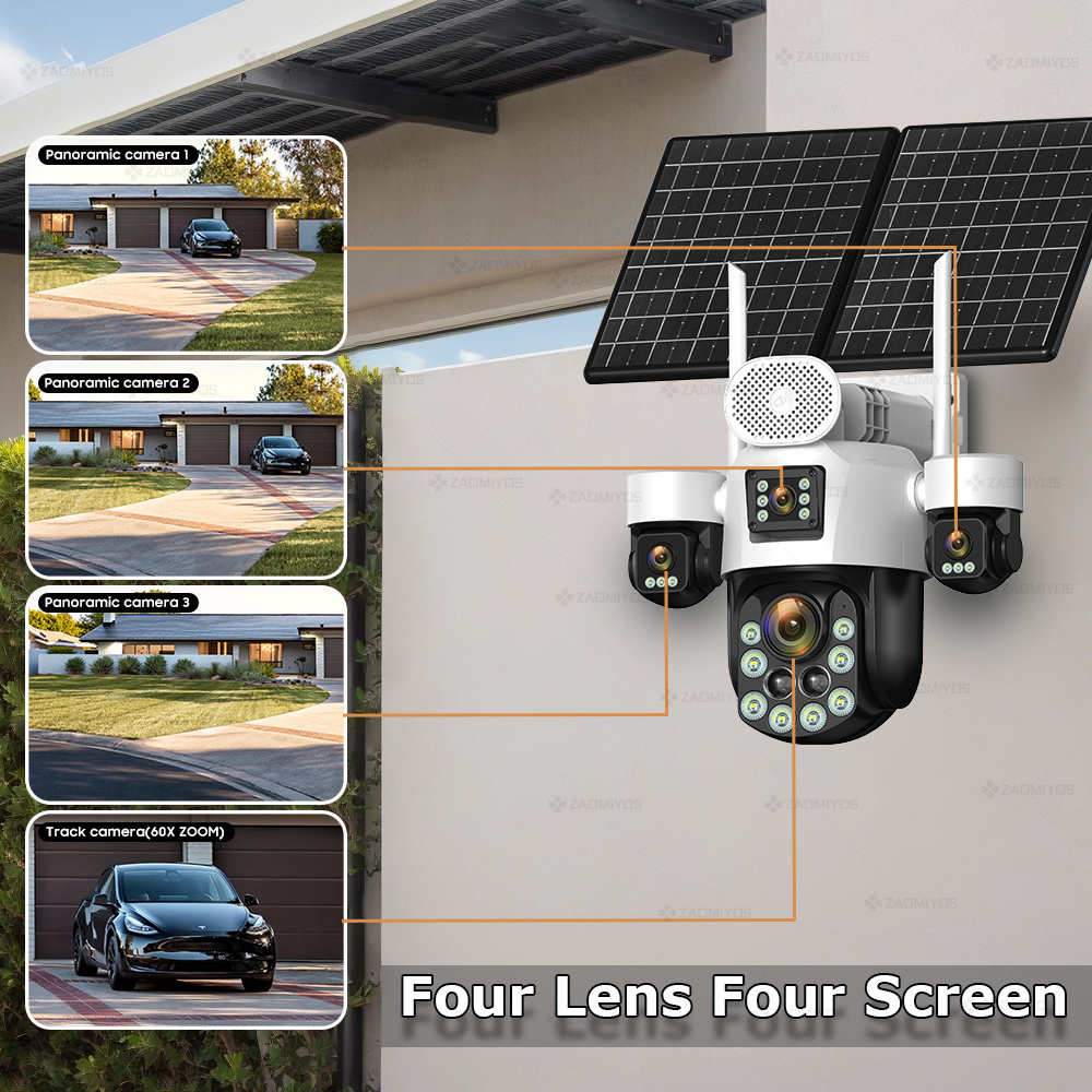 4 عدسات خارجية 360 درجة °   كا - مراجعة Garden Camera وسعره