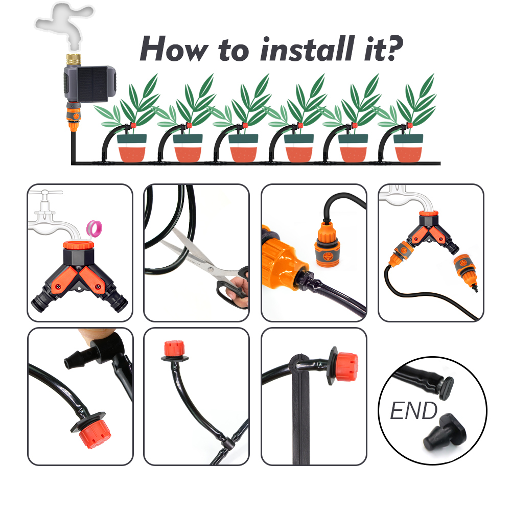 نظام ري بالتنقيط ذكي يعمل بالط - مراجعة Smart Garden System وسعره