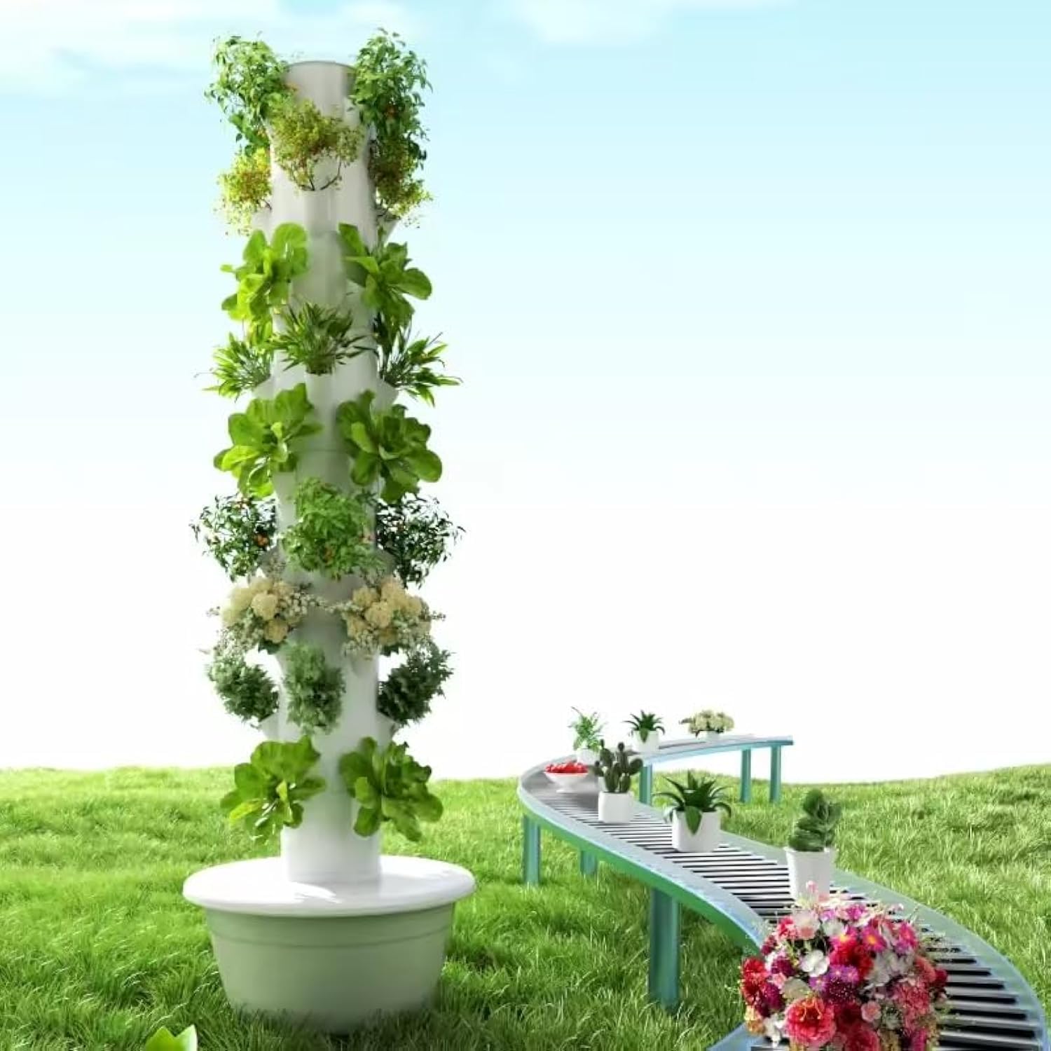 برج زراعة عمودي هيدروبوني للخض - مراجعة Hydroponic Tower وسعره